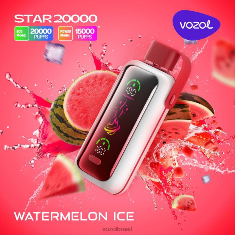 VOZOL Vape Brasil - VOZOL STAR 20.000 gelo de melancia BNNLD3