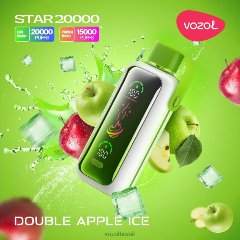 VOZOL Vape Review - VOZOL STAR 20.000 gelo de maçã duplo BNNLD7